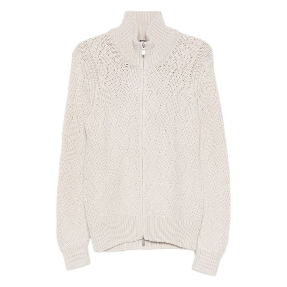 Barba Men Zip-Up Cardigan